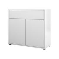 KOMMODE Gesita 2D3S - Silberfarben/Weiß, Holzwerkstoff/Kunststoff (100/93/40cm) - MIRJAN24