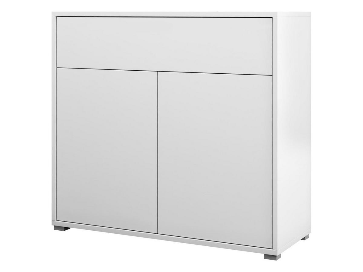 KOMMODE Gesita 2D3S - Silberfarben/Weiß, Holzwerkstoff/Kunststoff (100/93/40cm) - MIRJAN24
