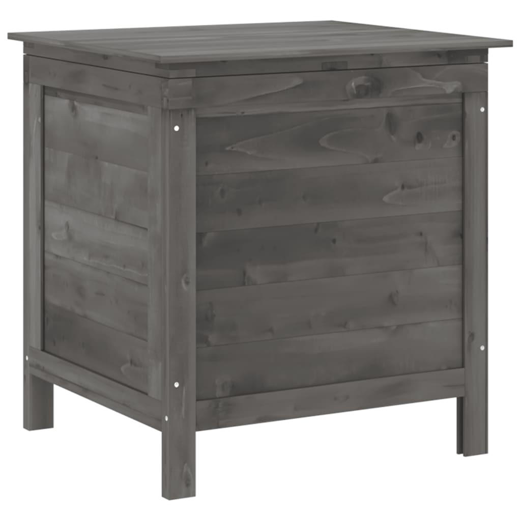 GARTENTRUHE Anthrazit 50x49x56,5 cm Massivholz Tanne - Anthrazit, Holzwerkstoff (50/56.5/49cm) - furnicato