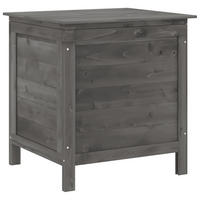 GARTENTRUHE Anthrazit 50x49x56,5 cm Massivholz Tanne - Anthrazit, Holzwerkstoff (50/56.5/49cm) - furnicato