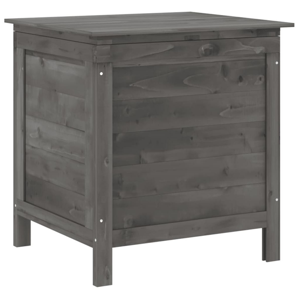 GARTENTRUHE Anthrazit 50x49x56,5 cm Massivholz Tanne - Anthrazit, Holzwerkstoff (50/56.5/49cm) - furnicato