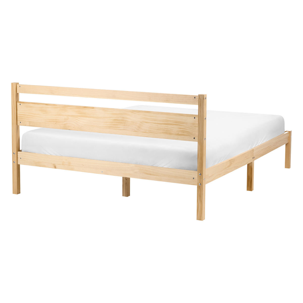POSTEL s roštem 140/200 cm Borovicové dřevo Světle hnědá Mercurer - hnědá/světle hnědá, dřevo (140/200cm) - Beliani