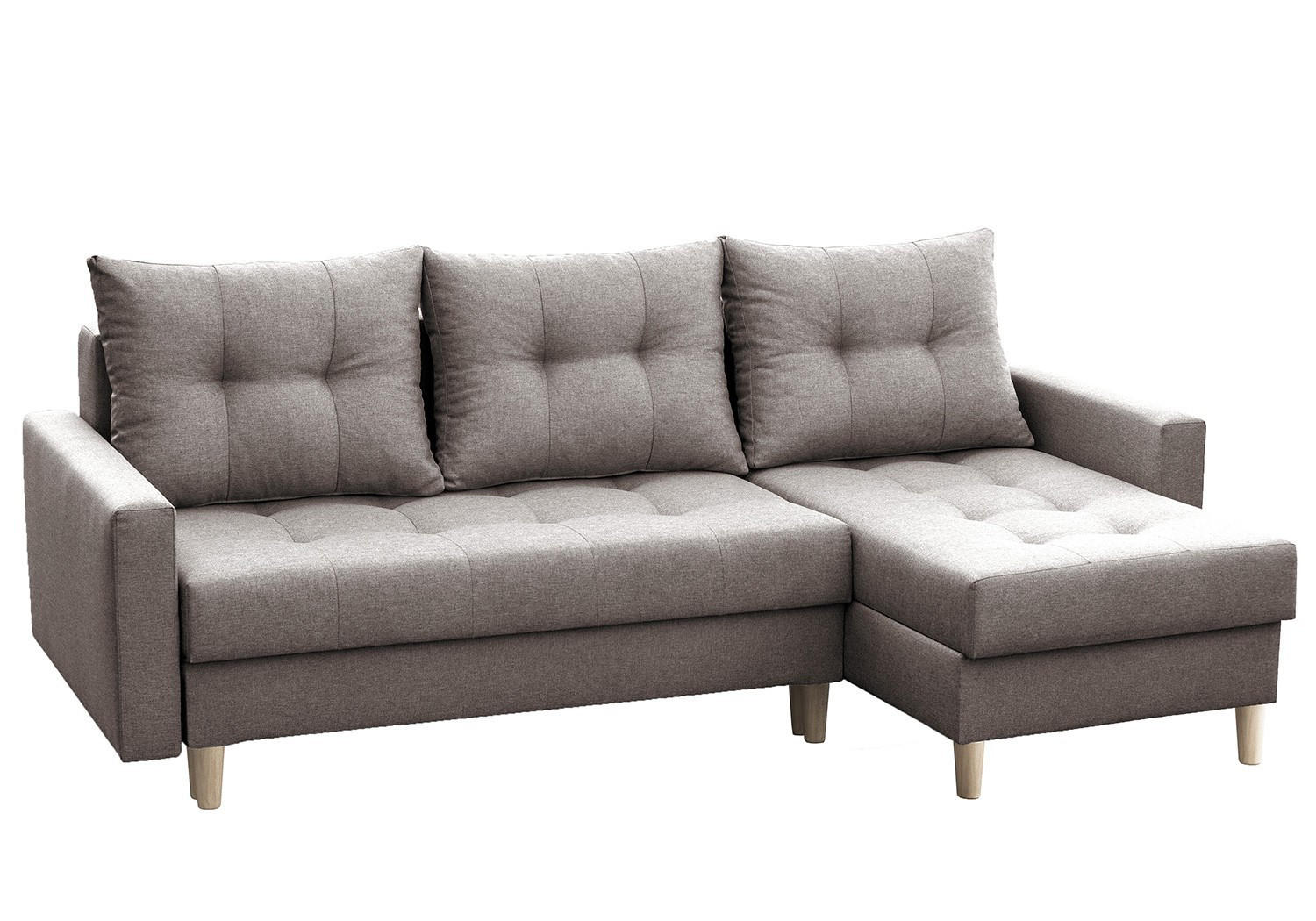 ECKSOFA Bodo Grau Malmo 16 - Grau, Textil (233/146cm) - imoebel24