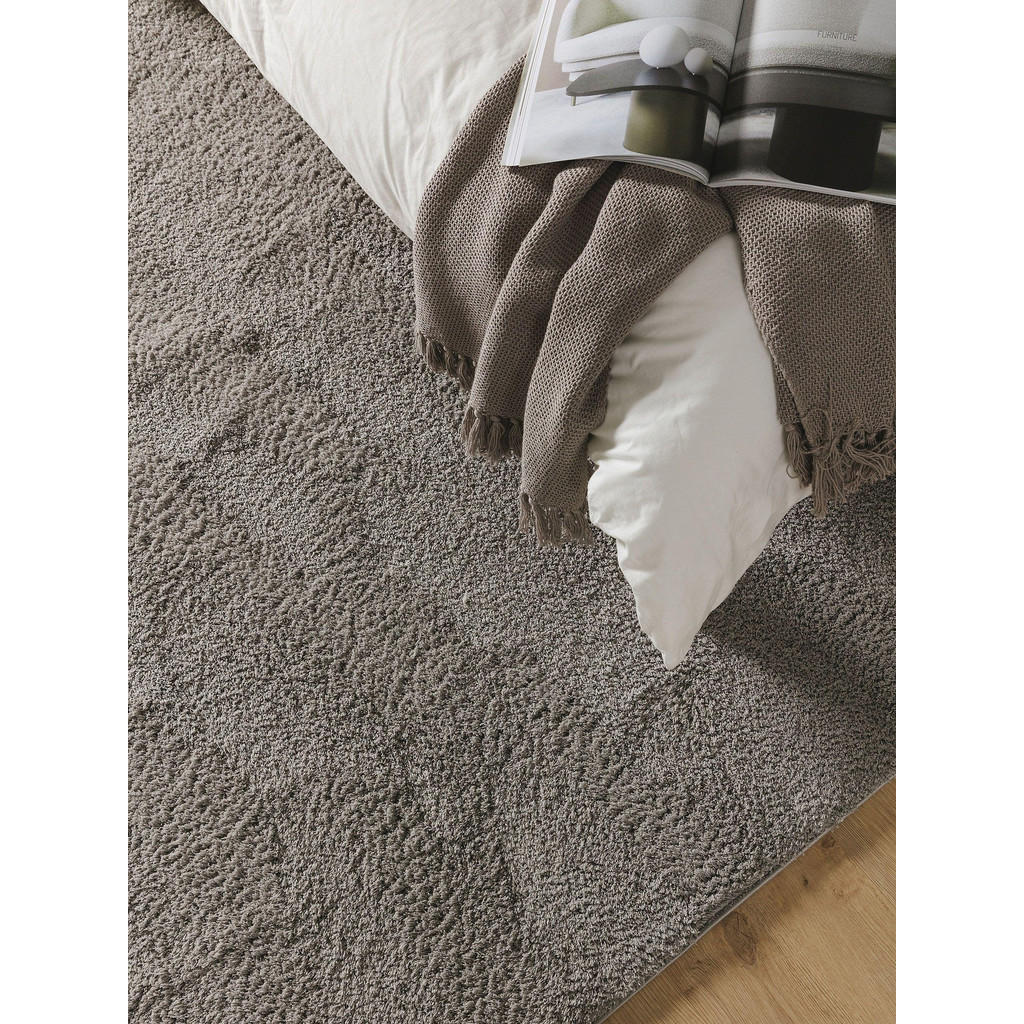 Thumbnail - benuta Nest Hochflorteppich, Grau, Textil, Beton Optik, Rechteckig, 80x150 cm, Oeko-Tex® Standard 100, wasserabweisend, ...