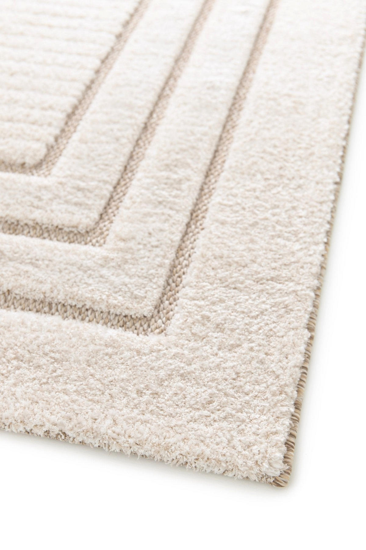 TEPPICH Design Relief-Effekt beige - Beige, Textil (120/170cm) - AFK Living