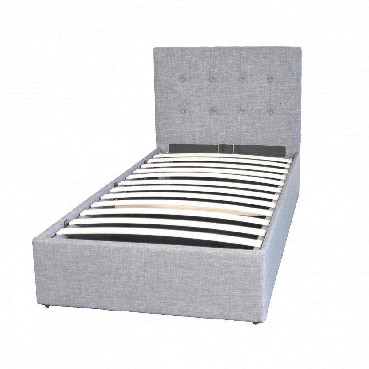 BETT PARMA mit Lattenrost 90x190 - Grau - Grau, Holz/Holzwerkstoff (90/190cm) - Weber Industries