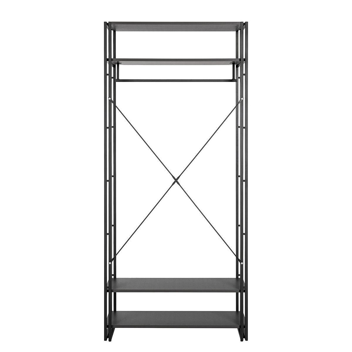GARDEROBE - Schwarz, Holzwerkstoff (80/180/35cm) - home24