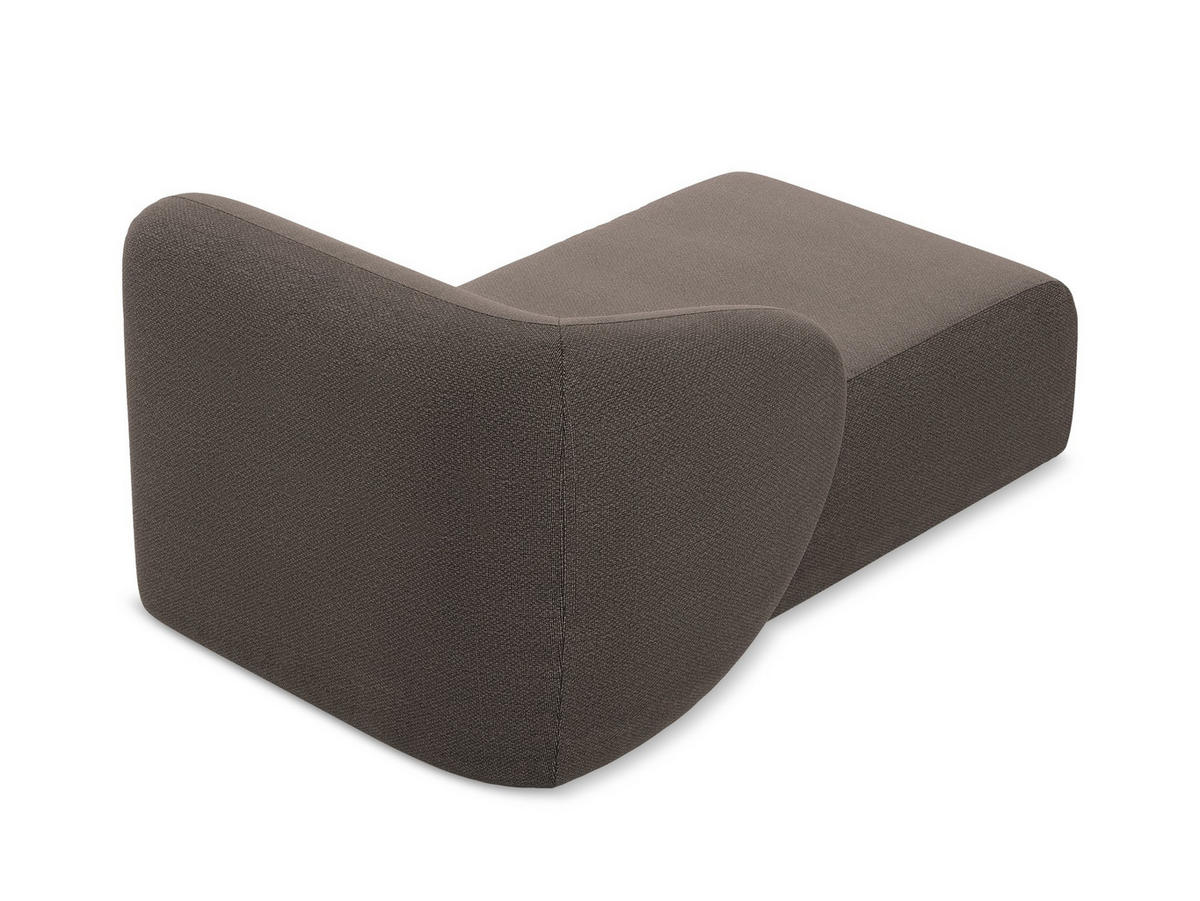 POUF Samt Stoff Schwarz - Schwarz, Holzwerkstoff/Kunststoff (72/42/94cm) - Makamii