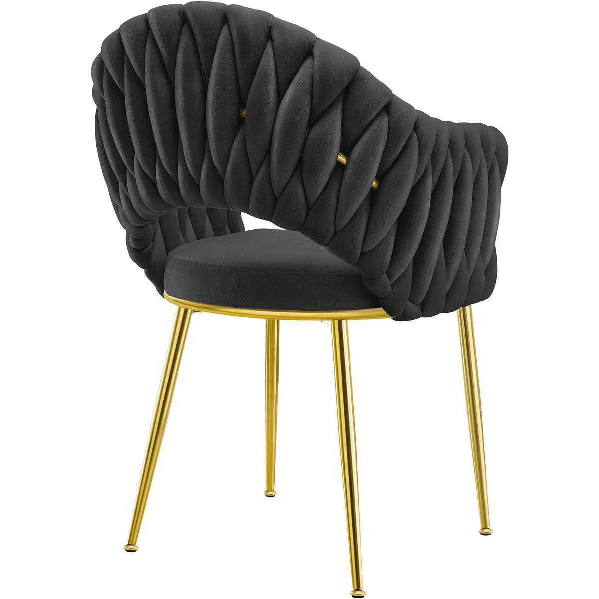,,SCHWARZ/GOLD - Goldfarben/Schwarz, Kunststoff (55/84/57cm) - tectake