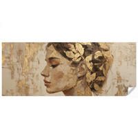 TAPETE - Frau - Gold - Abstrakt - Textur - 500x200 cm - Goldfarben, Papier (500/200cm) - OnlyWow