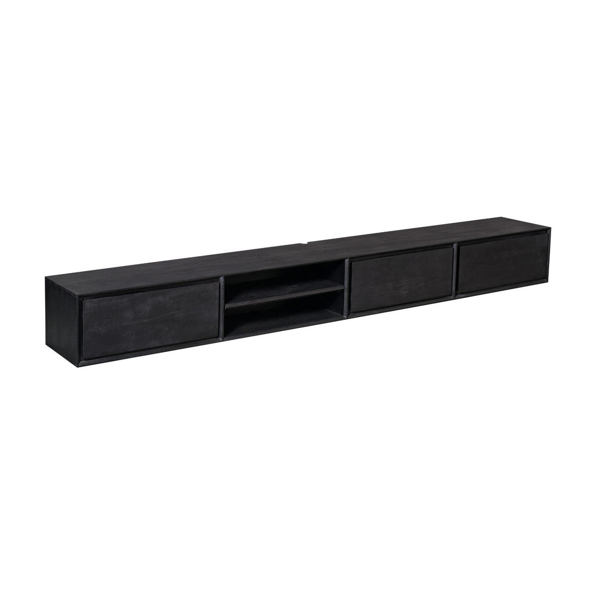 TV-MÖBEL Ambiance Schwarz 35/280/30 cm - Schwarz, Holz (280/30/35cm) - Starfurn