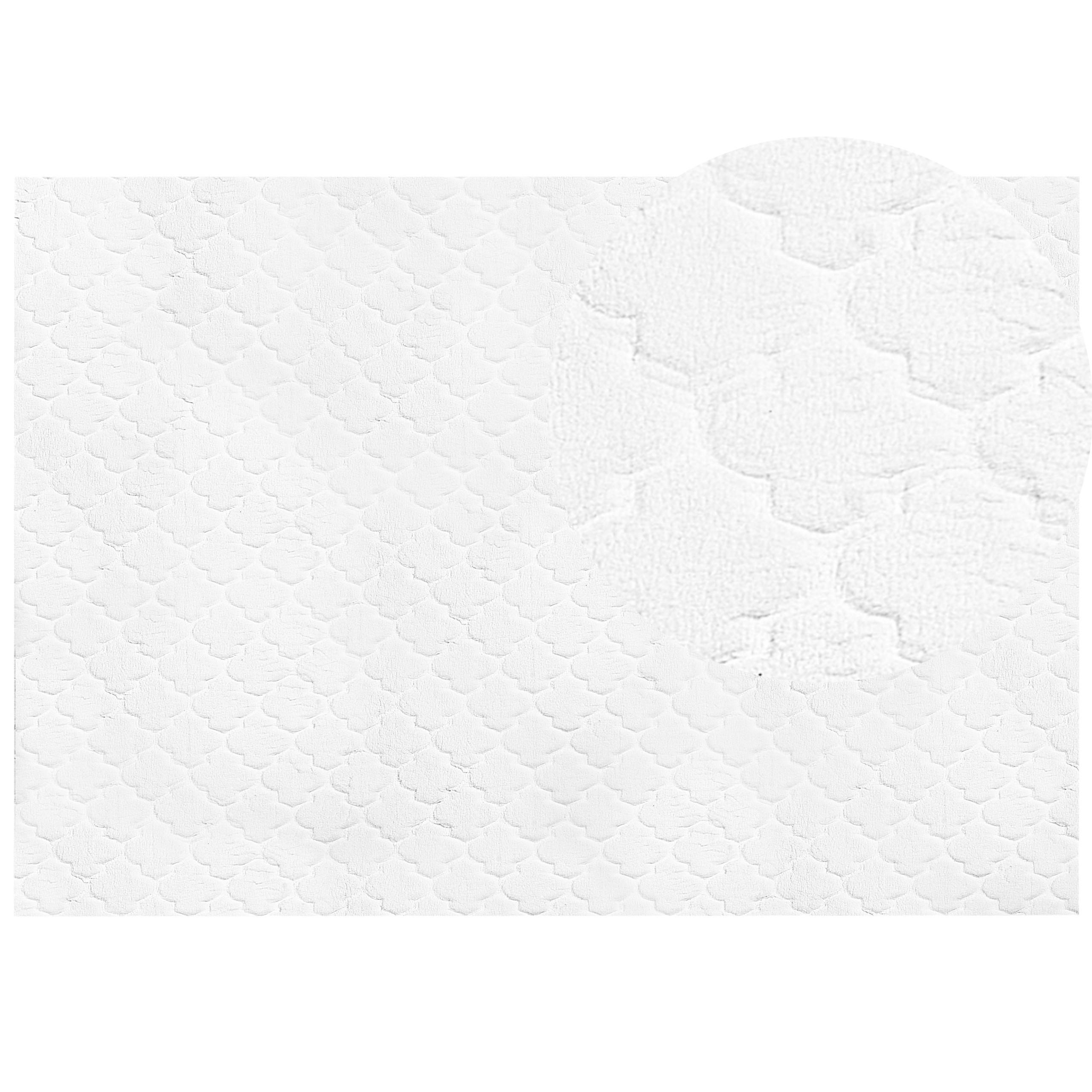 SHAGGY-KUNSTFELLTEPPICH Gharo 230/160 cm - Weiß, Kunststoff (160/230cm) - Beliani