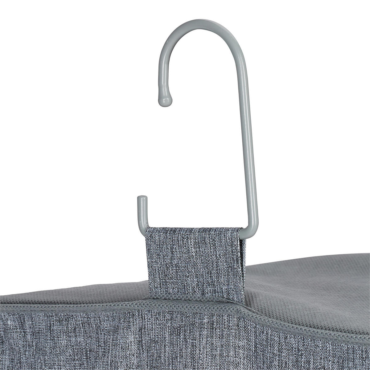 ZÁVESNÉ regály do skrine - sivá, textil/plast (30cm) - Relaxdays