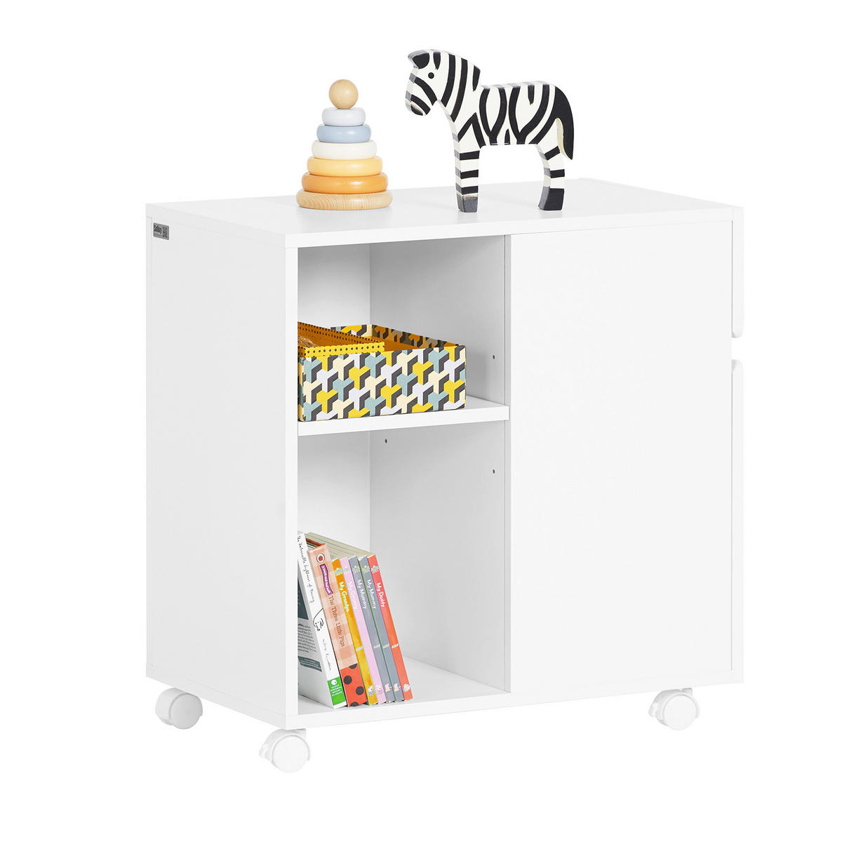 ROLLCONTAINER Weiß - Weiß, Holzwerkstoff (58/59/35cm) - SoBuy