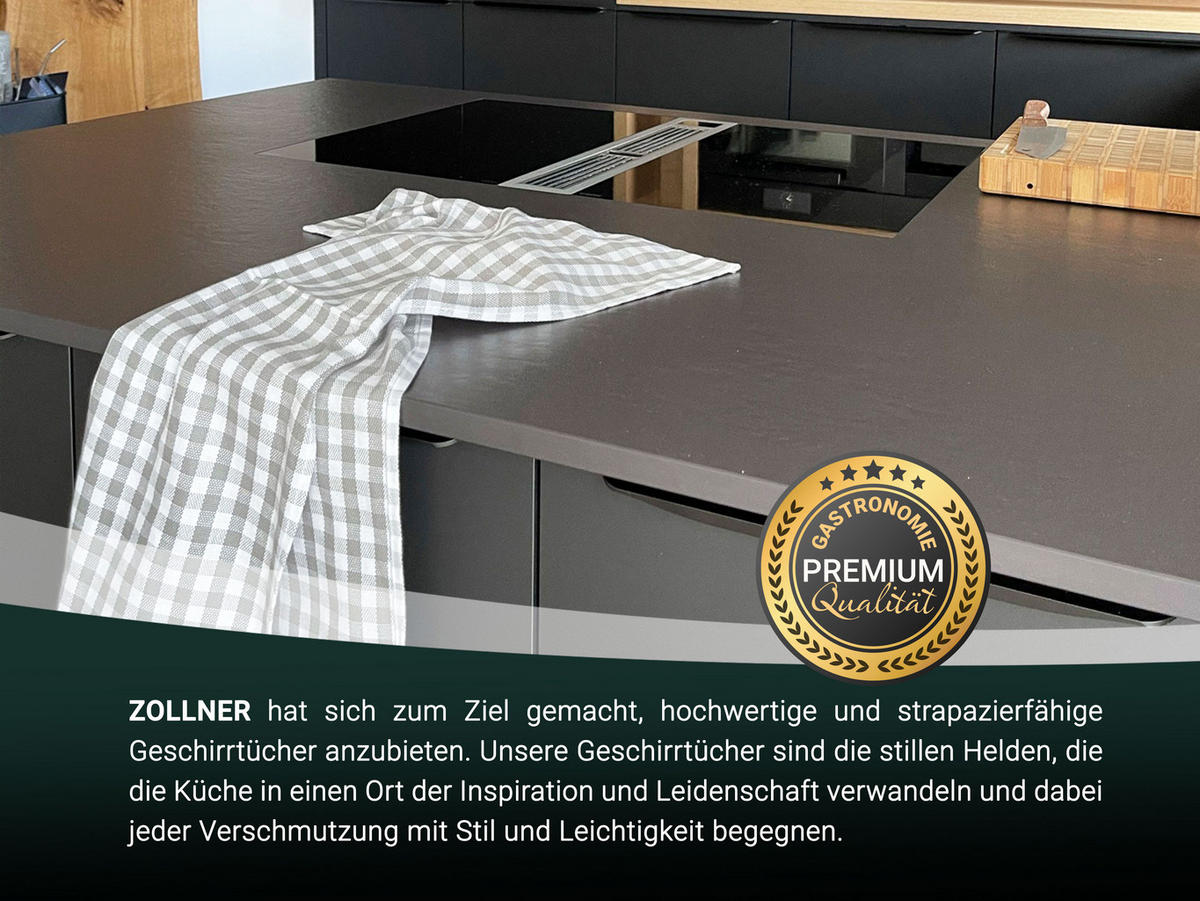 GESCHIRRTÜCHER, 5er-Set, 50x70 cm, 100% Baumwolle, Grau - Grau, Textil (50/70cm) - Zollner
