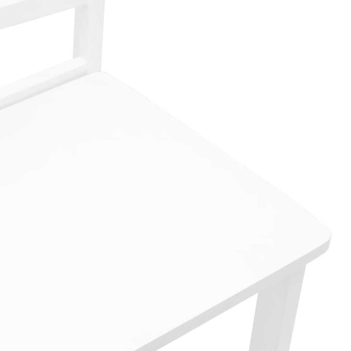 ESSZIMMERSTÜHLE 2 Stk. Weiß Massivholz Gummibaum 42.5*53.5*94cm - Weiß, Holz (42.5/94/53.5cm) - ZMH