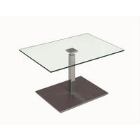 FUNKTIONSTISCH höhenverstellbar Carlotta 90 x 60 x 47-65 Couchtisch Glas/Perlsilber/Lava - Naturfarben, Holz (90/60/47cm) - 58aufmkessel