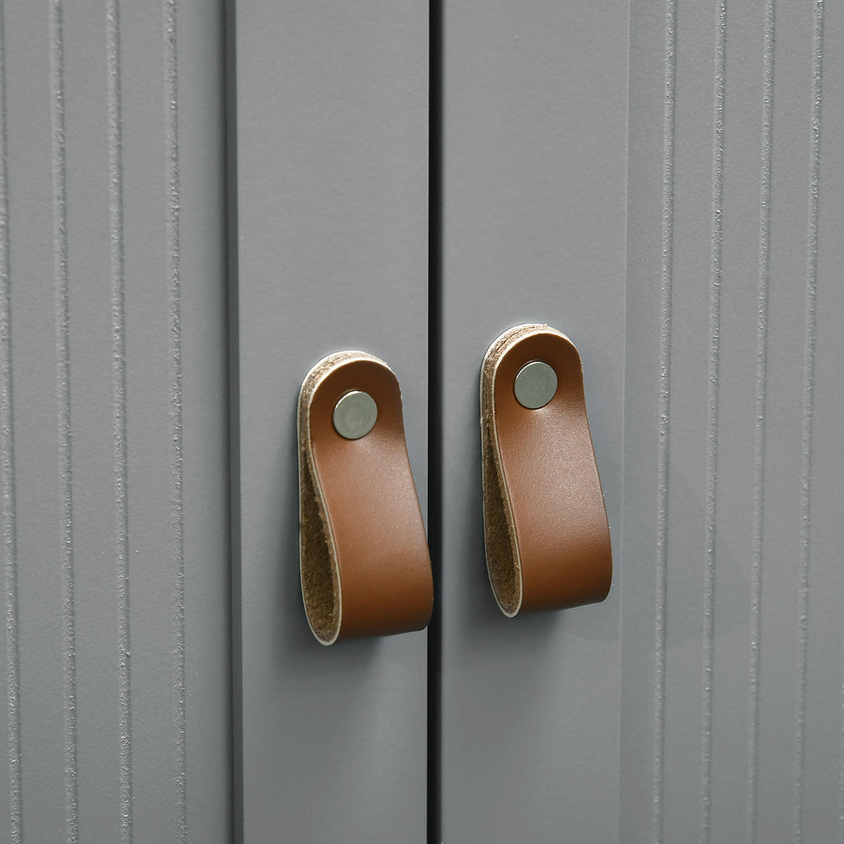 WASCHBECKENUNTERSCHRANK DE-15875 mit 2 Türen & verstellbarem Einlegeboden Grau - Grau, Holzwerkstoff (60/60/30cm) - ComfortXL