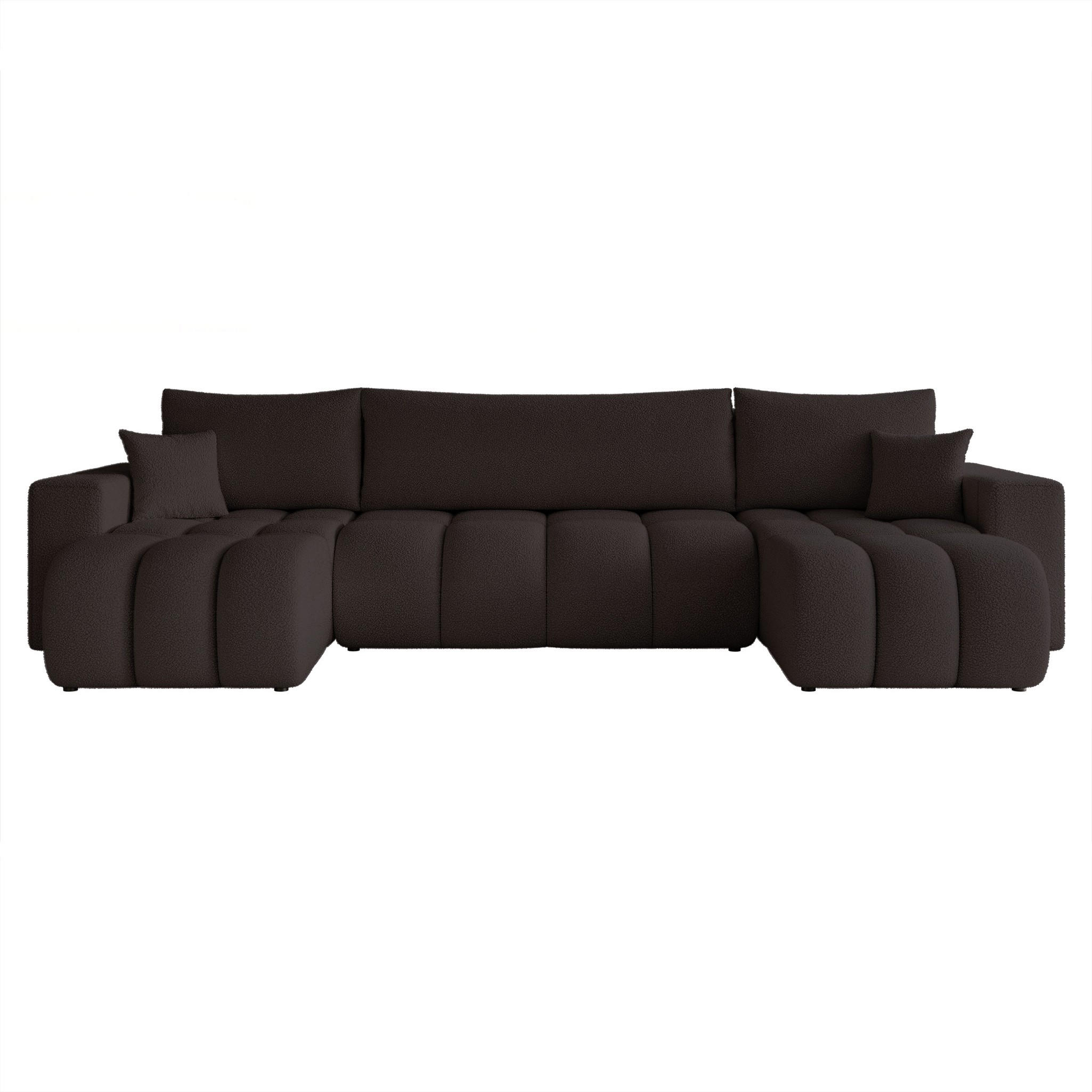 WOHNLANDSCHAFT Anabel Schlaffunktion - Schwarz, Holzwerkstoff/Textil (318/79/145cm) - Fun Möbel