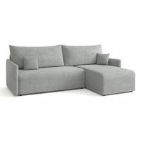 ECKSOFA Hellgrau VALIA Mit Schlaffunktion Und Bettkasten - Hellgrau/Grau, Textil (212/145cm) - Sepro Meble