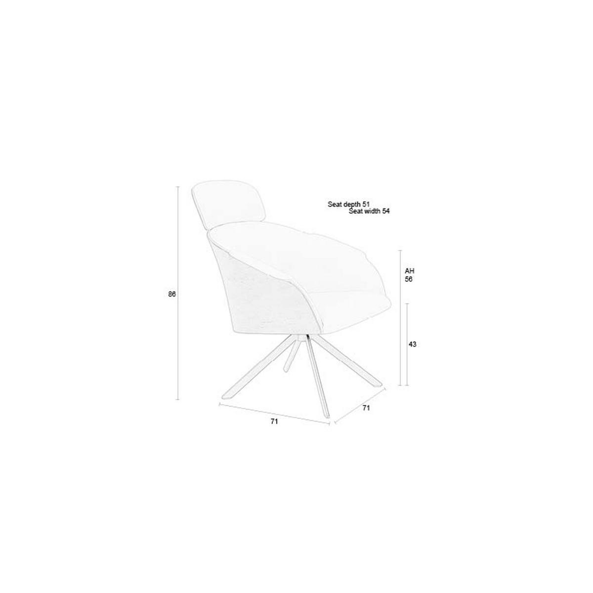 SESSEL Frie - Beige, Holzwerkstoff (71/86/71cm) - Zuiver