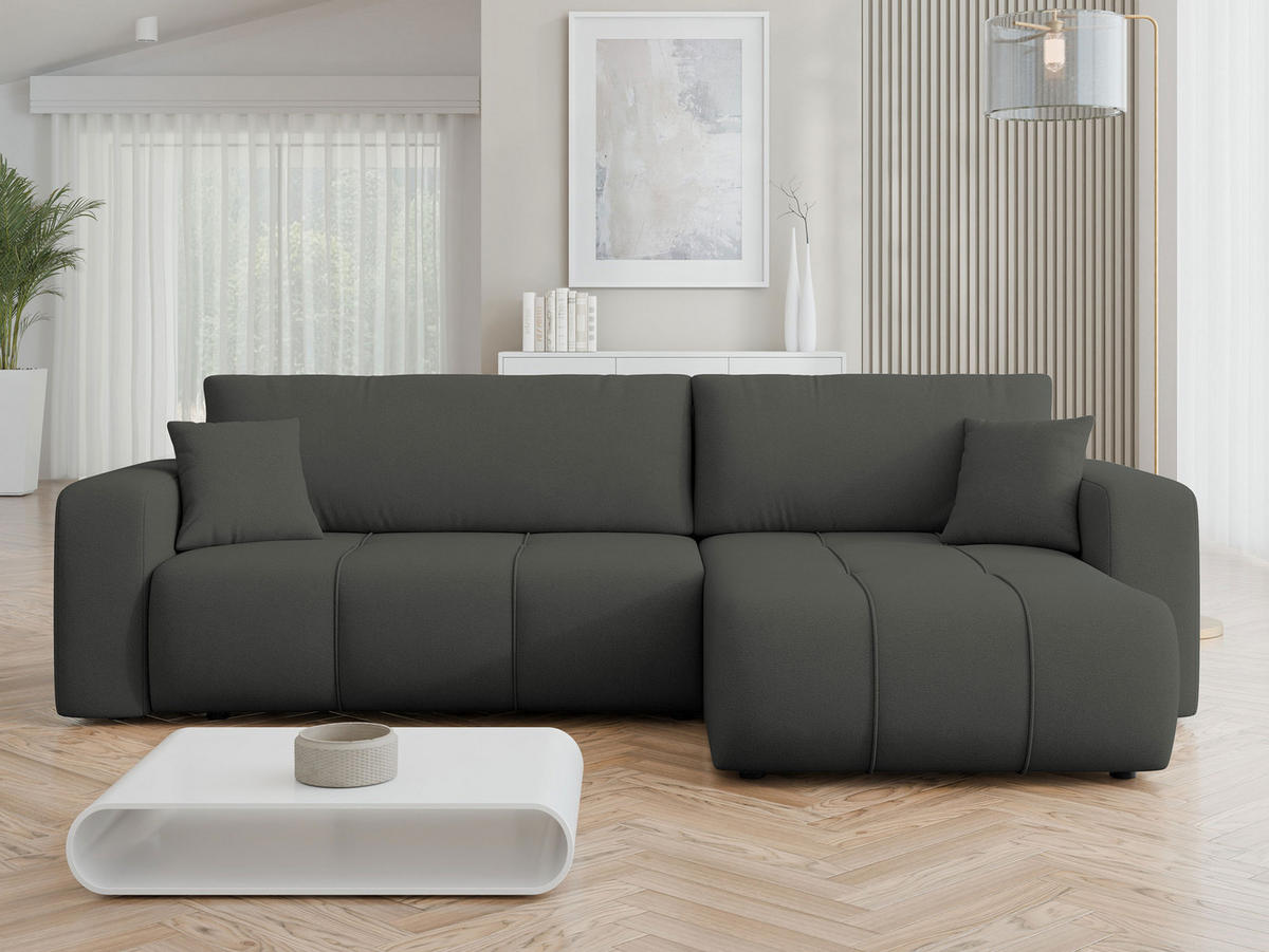 ECKSOFA Furyn Maxi - Schwarz, Holz/Kunststoff (274/145cm) - MIRJAN24