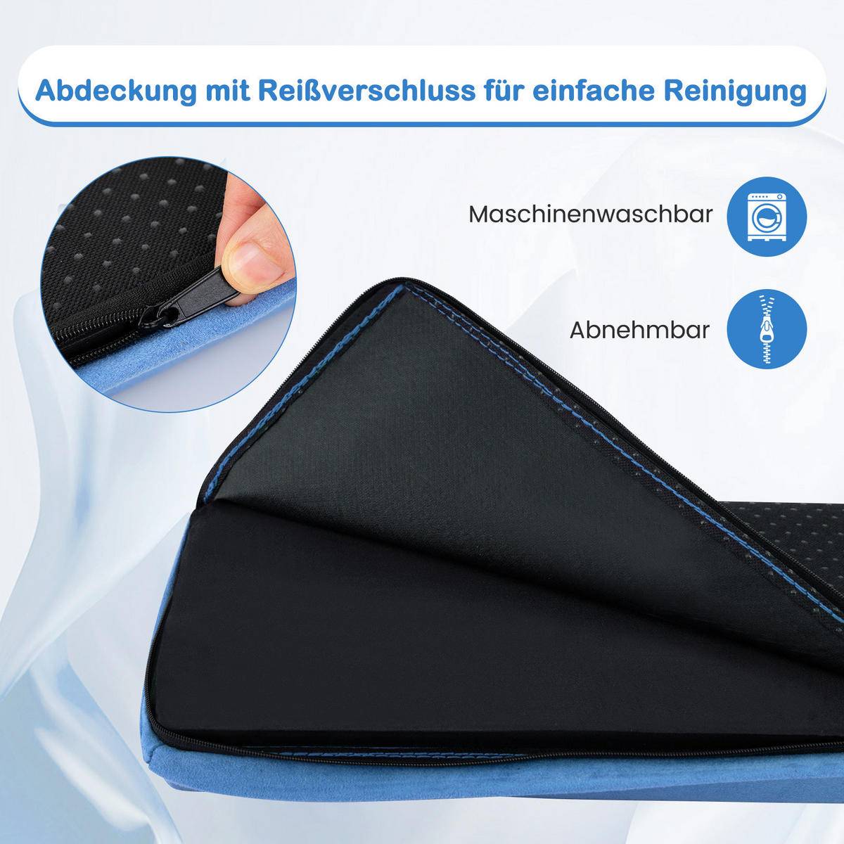 SCHWEBEBALKEN Blau - Blau, Textil (15/210cm) - COSTWAY