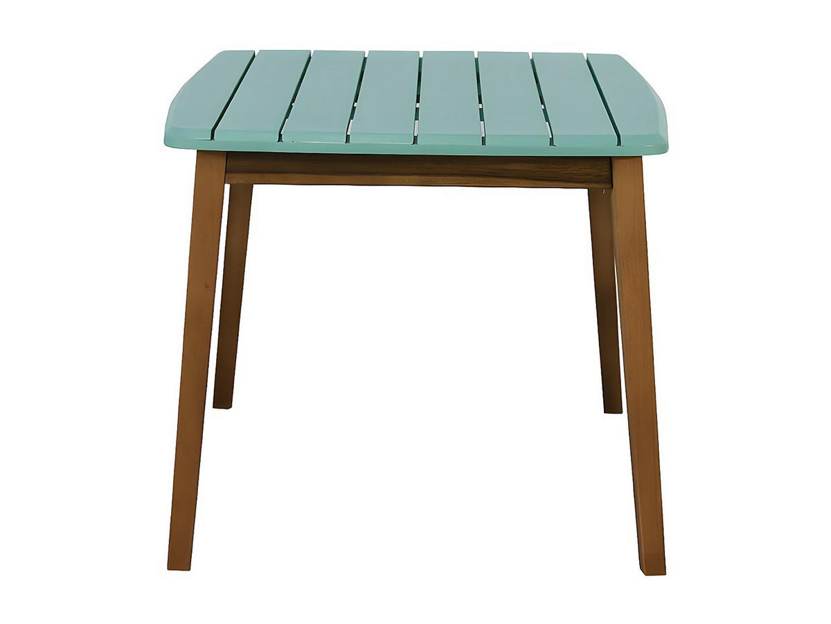 GARTENTISCH für Kinder - Akazie - Türkisblau - GOZO von MYLIA - Blau, Holz (60/80/50cm) - Vente-Unique