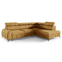 ECKSOFA Muskat Gelb DON Ausziehbar Rechts - Gelb, Textil (279/203cm) - Sepro Meble