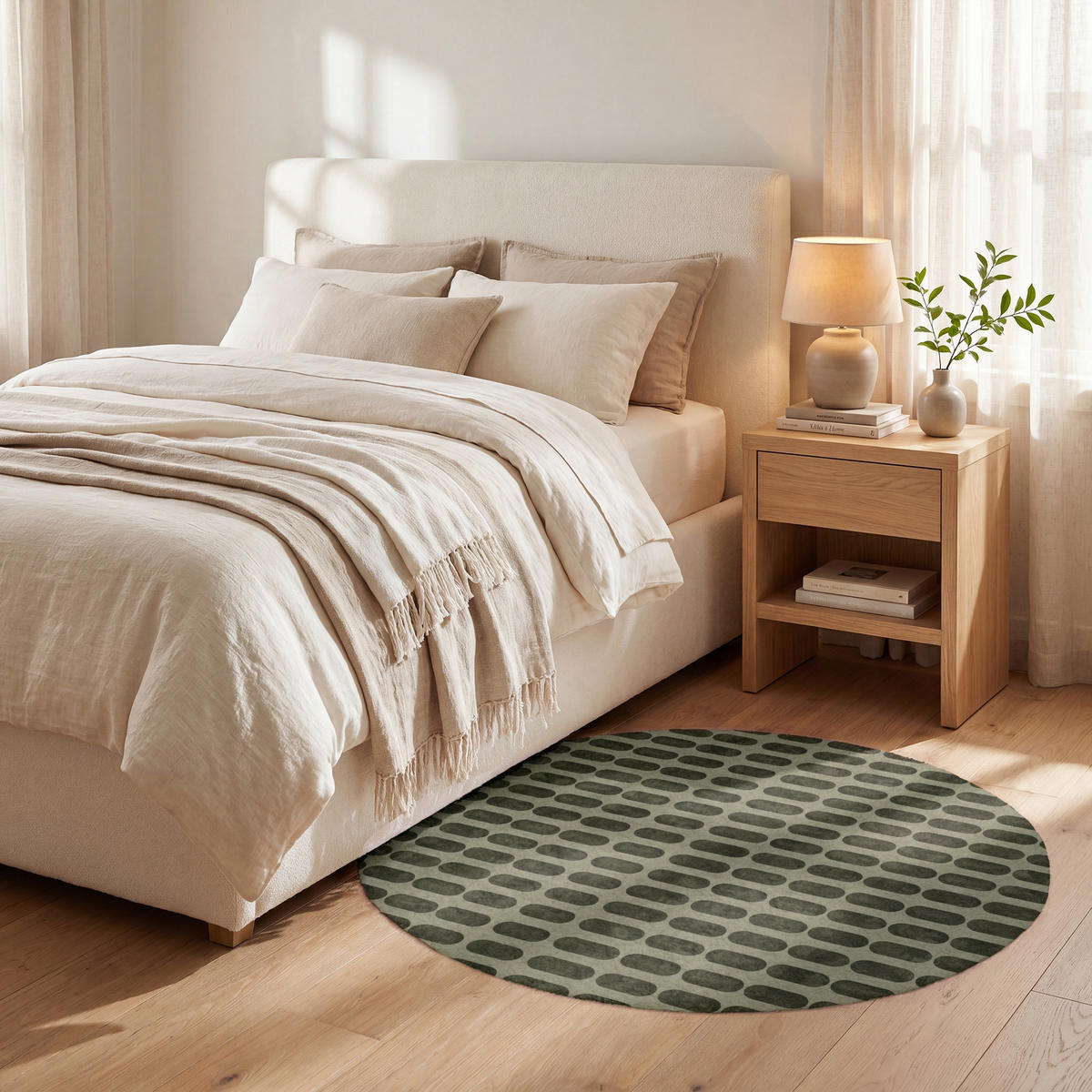 KOBERCE - Rytmické - Impact - Zelené - 90x90 cm - olivovozelená, textil/plast (90/0.4cm) - OnlyWow