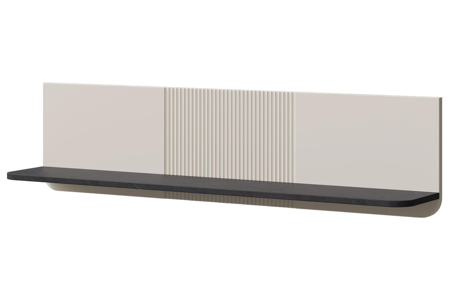 Feldmann-Wohnen Wandregal Beige, Grau 120x30x22 cm
