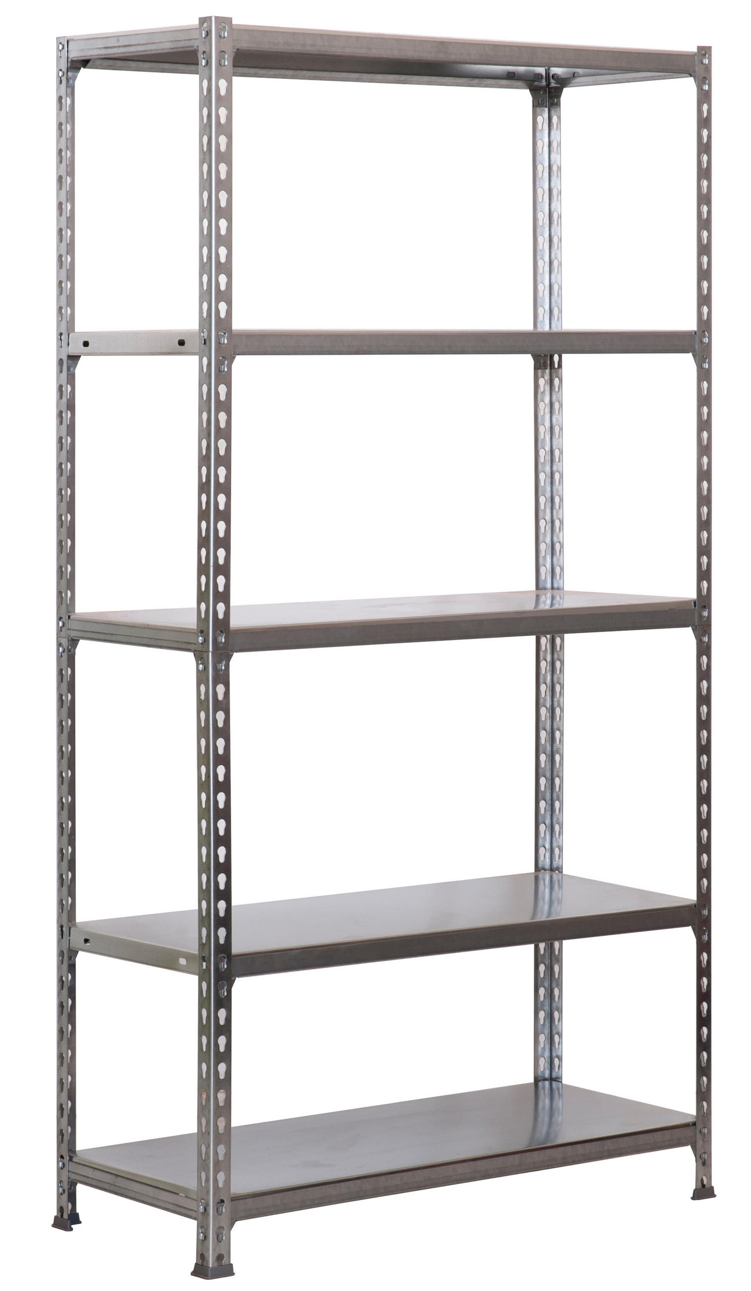 SCHWERLASTREGAL Big Metal Shark HxBxT 200 x 100 x 30 cm Fachlast 180 kg Verzinkt - Silberfarben, Metall (100/200/30cm) - PROREGAL