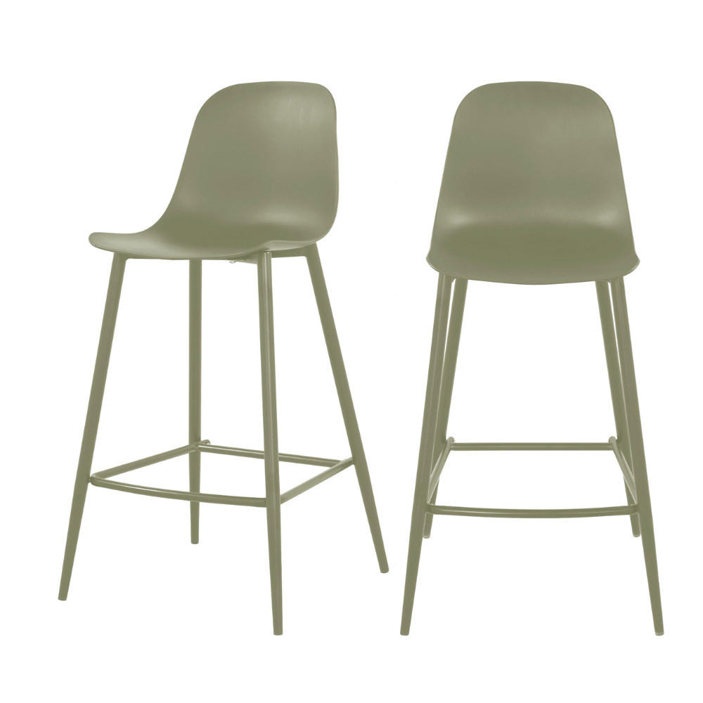 BARHOCKER - Plastik - Grün - 4er-Set - Grün, Kunststoff (48/92/50cm) - Drawer