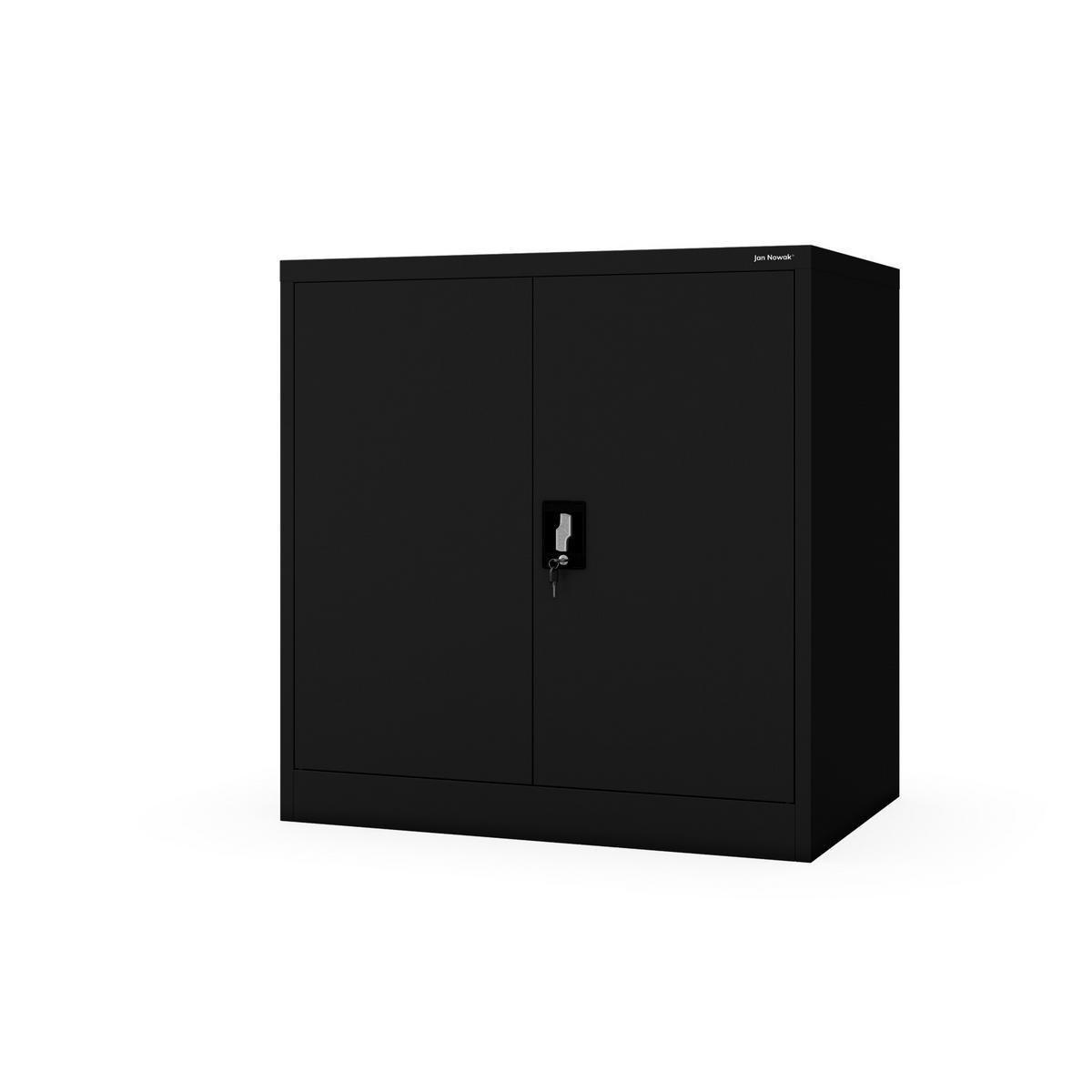 METALLSCHRANK mit Schloss für Büro und Werkstatt BEATA D600 - Schwarz, Metall (93/90/60cm) - Jan Nowak