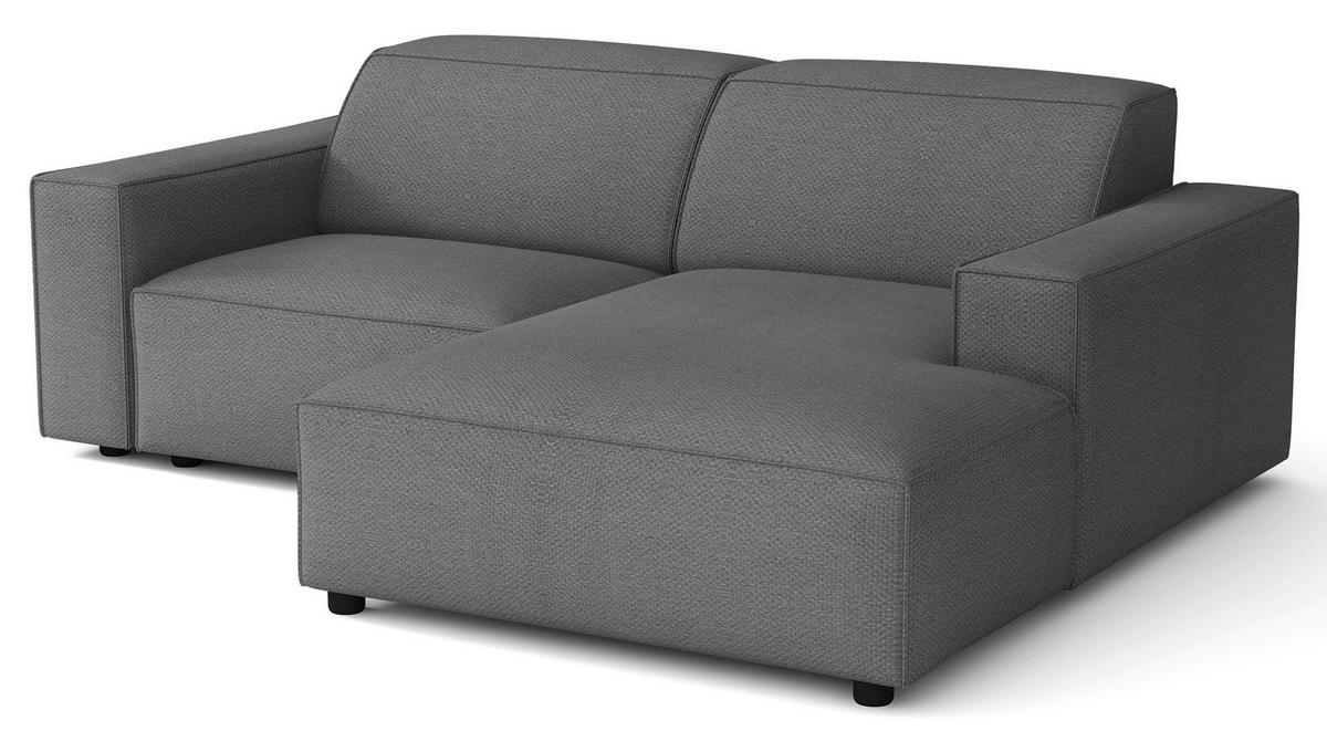 ROHOVÁ pohovka Sellmo, tmavosivá, 210 cm - čierna/tmavosivá, textil/plast (166/210cm) - Selsey