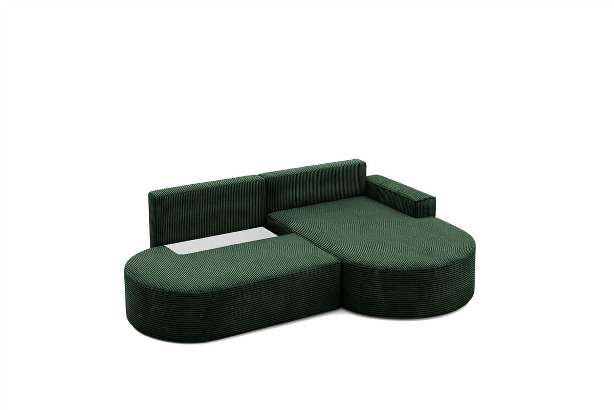 ECKSOFA Girona Mit Schlaffunktion - Grün, Holzwerkstoff/Textil (278/179cm) - Fun Möbel