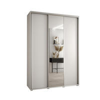 SCHWEBETÜRENSCHRANK 235,2/170/45 3-türig - Silberfarben/Weiß, Holz/Metall (170/235/45cm) - Abiks Möbel