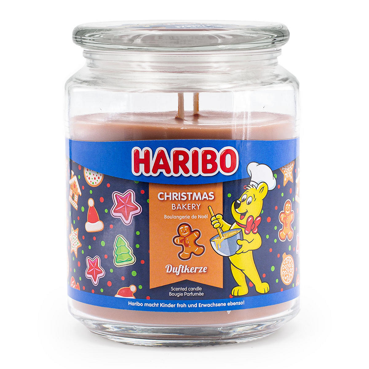 DUFTKERZE Haribo - Braun, Glas/Naturmaterialen (13cm)