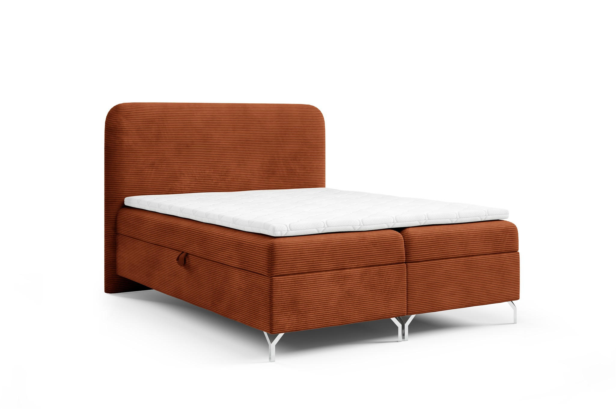 BOXBETT Emilio - Rotbraun, Holzwerkstoff/Textil (120/200cm) - Fun Möbel