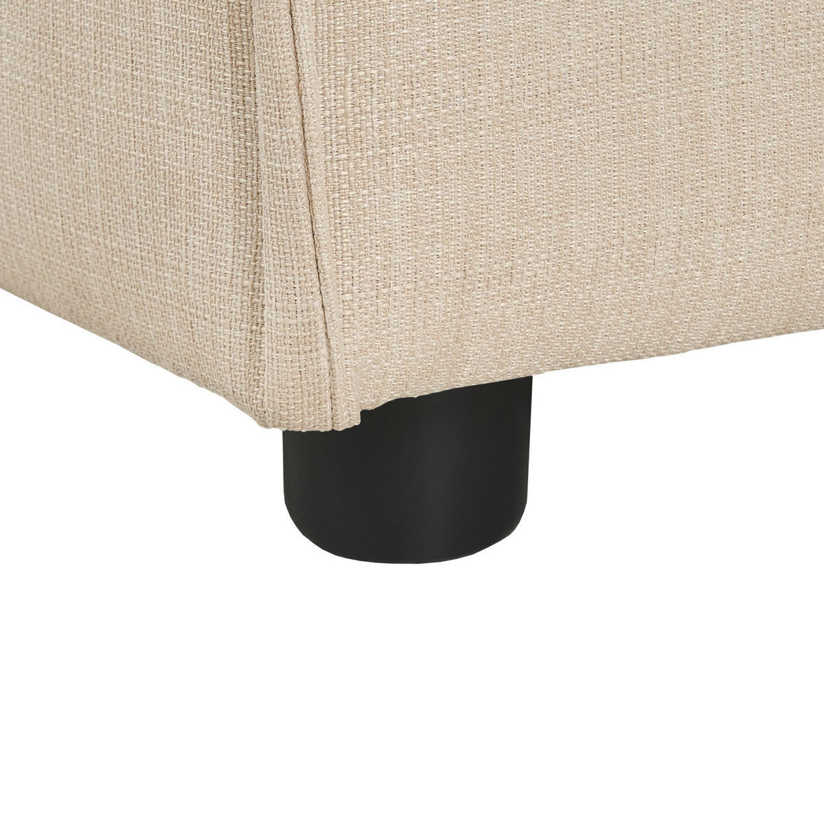 OTTOMANE Stoff Beige Ardal - Beige, Textil (86/45/86cm) - Beliani