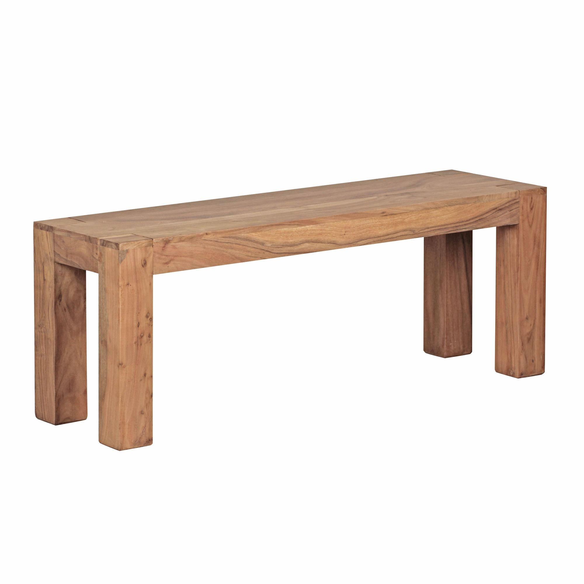 SITZBANK Massivholz Landhausstil handgefertigt, Beige 120x35x45 cm - Beige, Holz (120/45/35cm) - KADIMA DESIGN