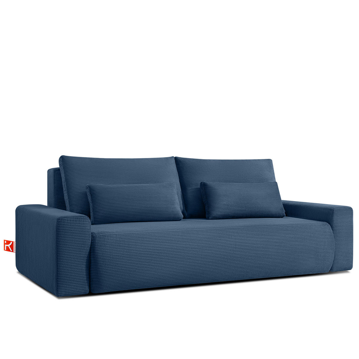 3-SITZER SCHLAFSOFA MOLLIS, Corduroy, Marine - Dunkelblau, Holz/Holzwerkstoff (250/93/108cm) - KONSIMO®