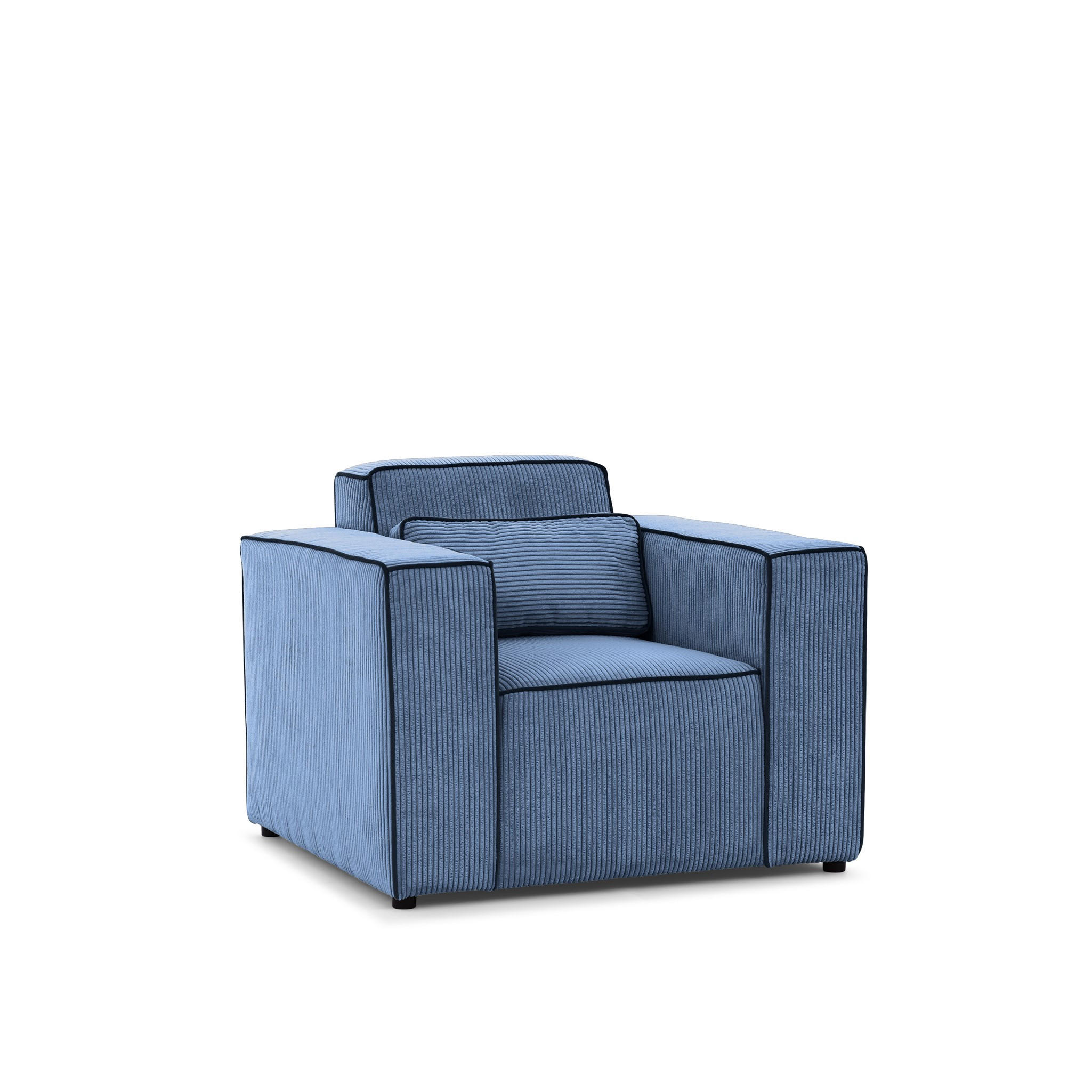 SESSEL Waldo In In Poso - Blau, Holzwerkstoff/Textil (101/80/92cm) - Fun Möbel