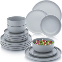TAFELSERVICE LEEDS STERLING - 36 teilig aus Steingut 12 Personen - Grau, Stein (50/30/80cm) - Sänger