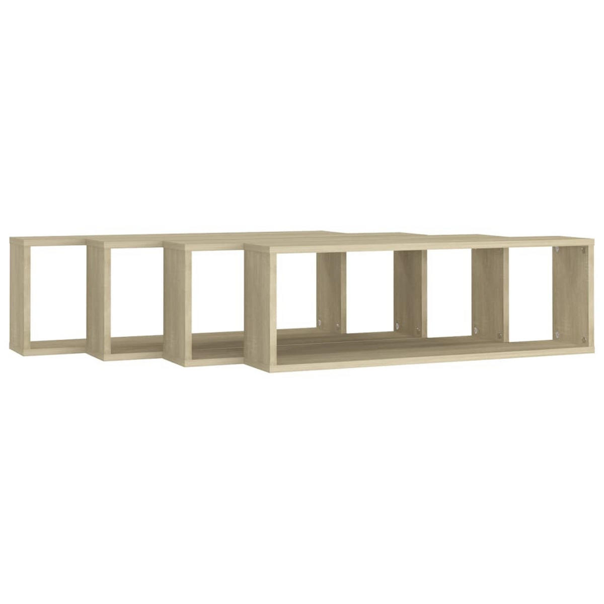 WANDREGALESET 4-tlg. 80/15/26,5 cm aus Holzwerkstoff Sonoma-Eiche Dekor - Sonoma Eiche, Holz (80/26.5/15cm) - vidaXL