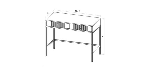 SCHMINKTISCH Dunkelgrün - Dunkelgrün/Schwarz, Design, Holzwerkstoff/Metall (104,2/50/79cm) - Xora