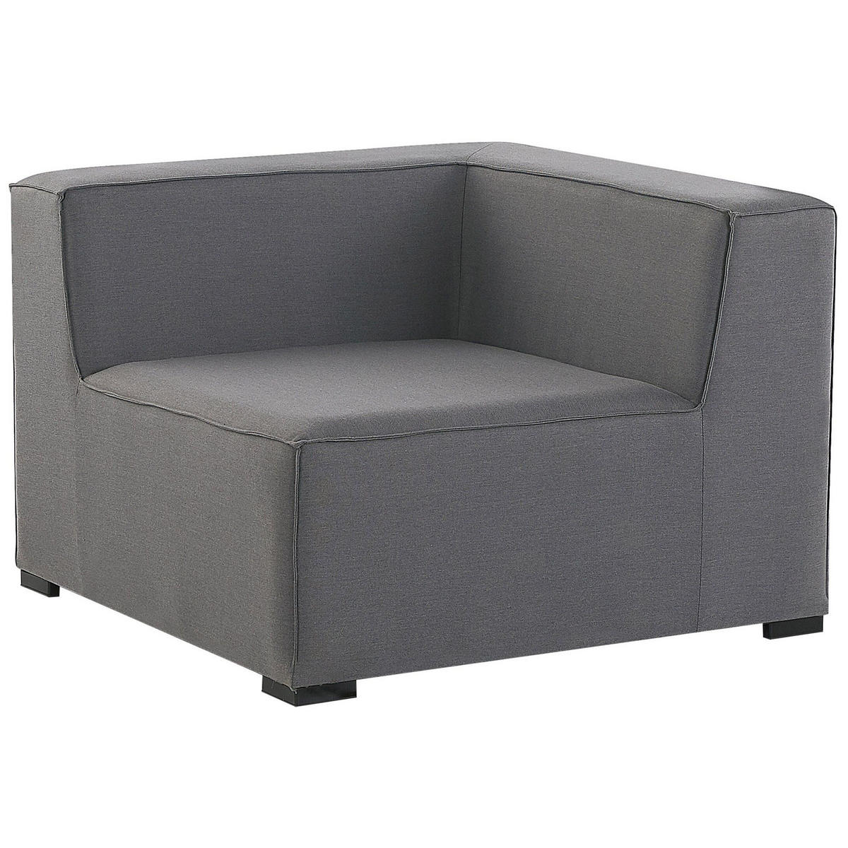 LOUNGE SET 7-Sitzer grau linksseitig modular Arezzo - Grau, Textil - Beliani