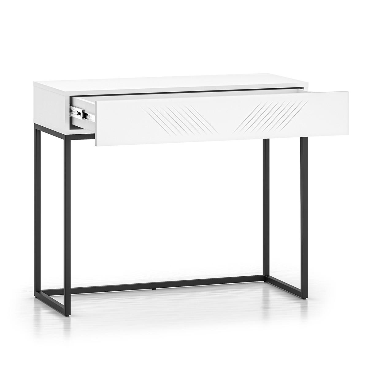 KONSOLE Aura Weiß - Weiß, Holzwerkstoff (40/92/78cm) - Petits-meubles