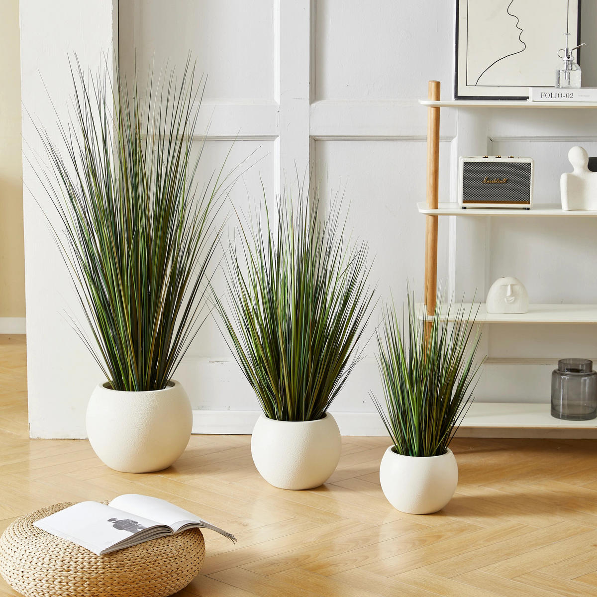 KUNSTPFLANZE Künstliches Gras – Selwyn 60 cm - Grün, Kunststoff (60cm) - aplanta