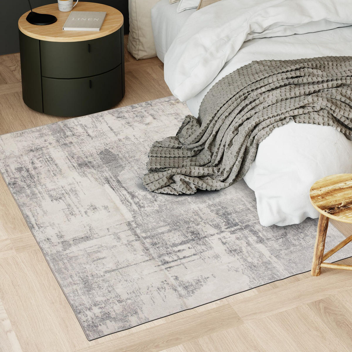 TEPPICH Vintage Design Nadira,rutschfeste Unterseite,beige/grau - Beige/Grau, Textil (120/170cm) - tectake